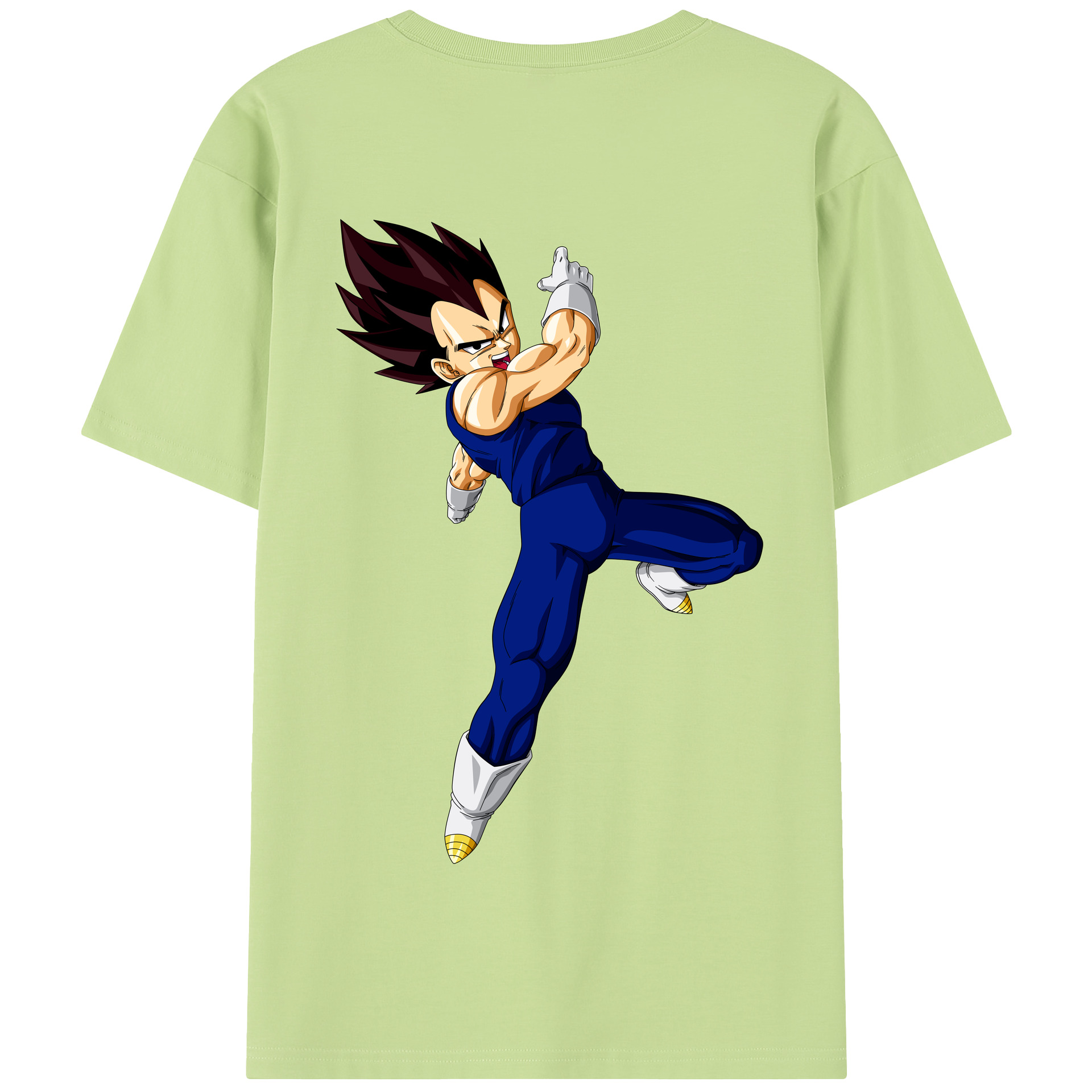 （画像用） ドラゴンボール ベジータ四世（Bejīta Yonsei）DRAGON BALL Vegeta IV 綿100％半袖Tシャツ（背面プリント）